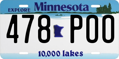 MN license plate 478POO