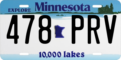MN license plate 478PRV