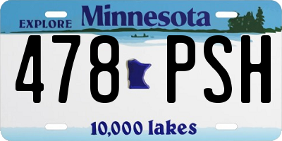 MN license plate 478PSH