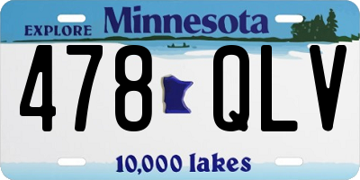 MN license plate 478QLV