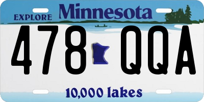MN license plate 478QQA