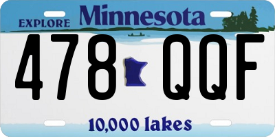 MN license plate 478QQF