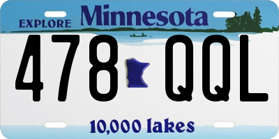 MN license plate 478QQL
