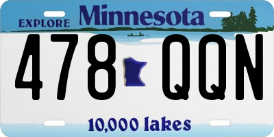 MN license plate 478QQN