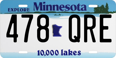 MN license plate 478QRE