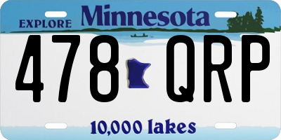 MN license plate 478QRP