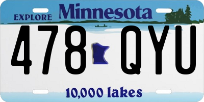 MN license plate 478QYU