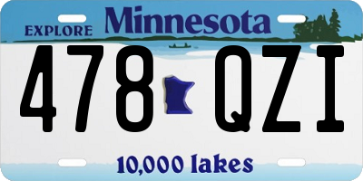 MN license plate 478QZI