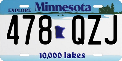 MN license plate 478QZJ
