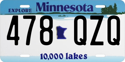 MN license plate 478QZQ