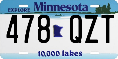 MN license plate 478QZT