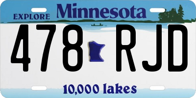 MN license plate 478RJD