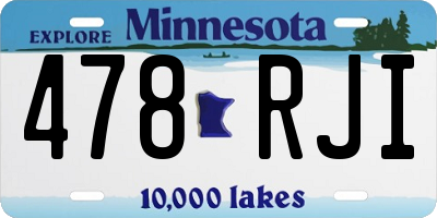 MN license plate 478RJI