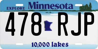 MN license plate 478RJP