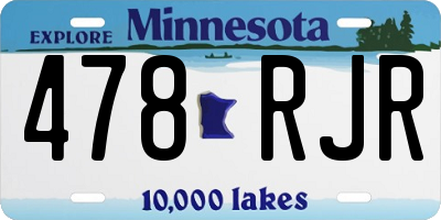 MN license plate 478RJR