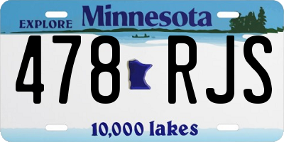 MN license plate 478RJS