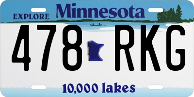 MN license plate 478RKG