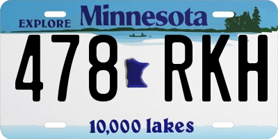MN license plate 478RKH