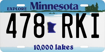 MN license plate 478RKI