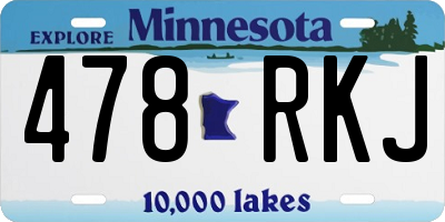 MN license plate 478RKJ