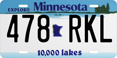 MN license plate 478RKL