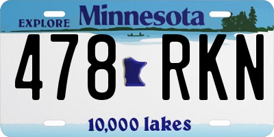 MN license plate 478RKN