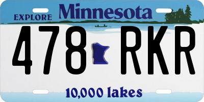 MN license plate 478RKR