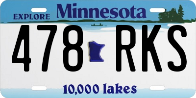 MN license plate 478RKS