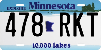 MN license plate 478RKT