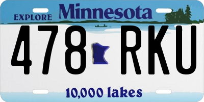 MN license plate 478RKU