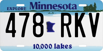 MN license plate 478RKV
