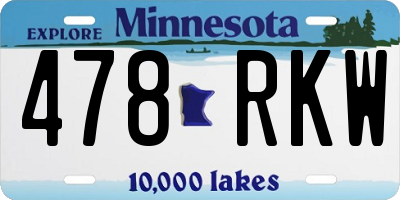MN license plate 478RKW