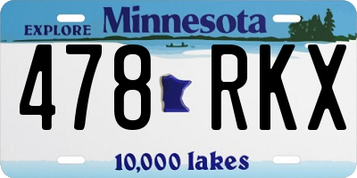 MN license plate 478RKX