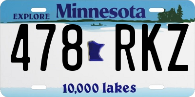 MN license plate 478RKZ