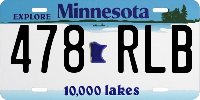 MN license plate 478RLB