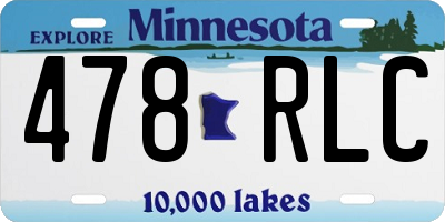 MN license plate 478RLC