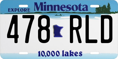 MN license plate 478RLD