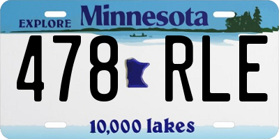 MN license plate 478RLE