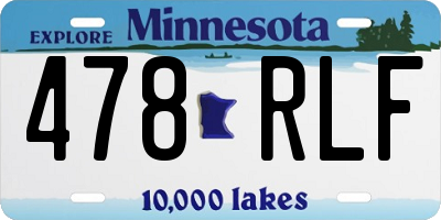 MN license plate 478RLF