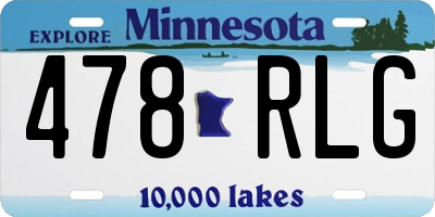 MN license plate 478RLG