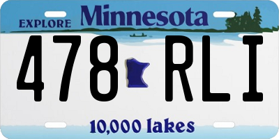 MN license plate 478RLI