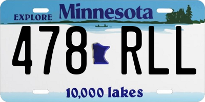 MN license plate 478RLL