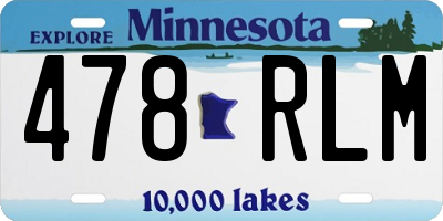 MN license plate 478RLM