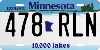 MN license plate 478RLN