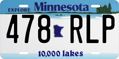 MN license plate 478RLP