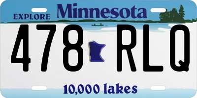 MN license plate 478RLQ