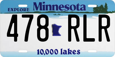 MN license plate 478RLR