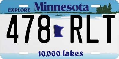 MN license plate 478RLT