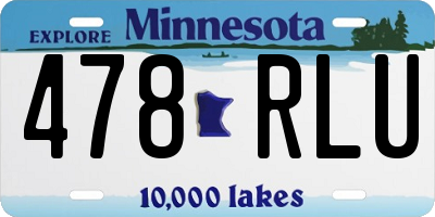 MN license plate 478RLU