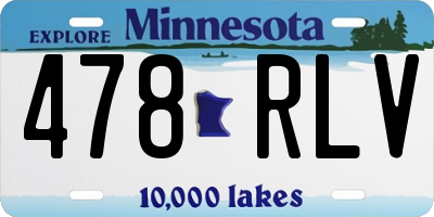 MN license plate 478RLV